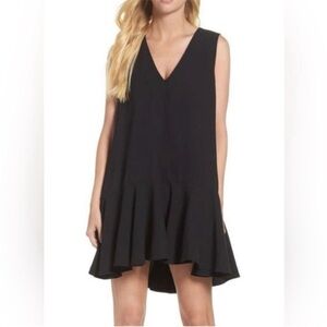French Connection Aro Babydoll Cocktail Dress in Black